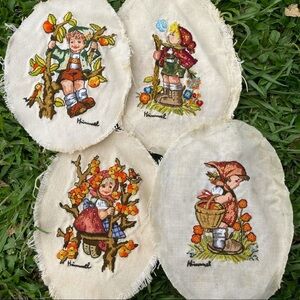 Vintage Hummel Crewel Embroidery Set of 4